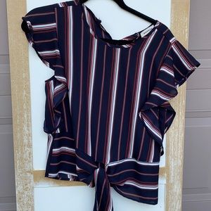 Shirt with front tie